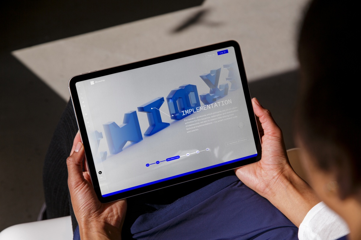 Bluechip Case auf einem iPad dargestellt
