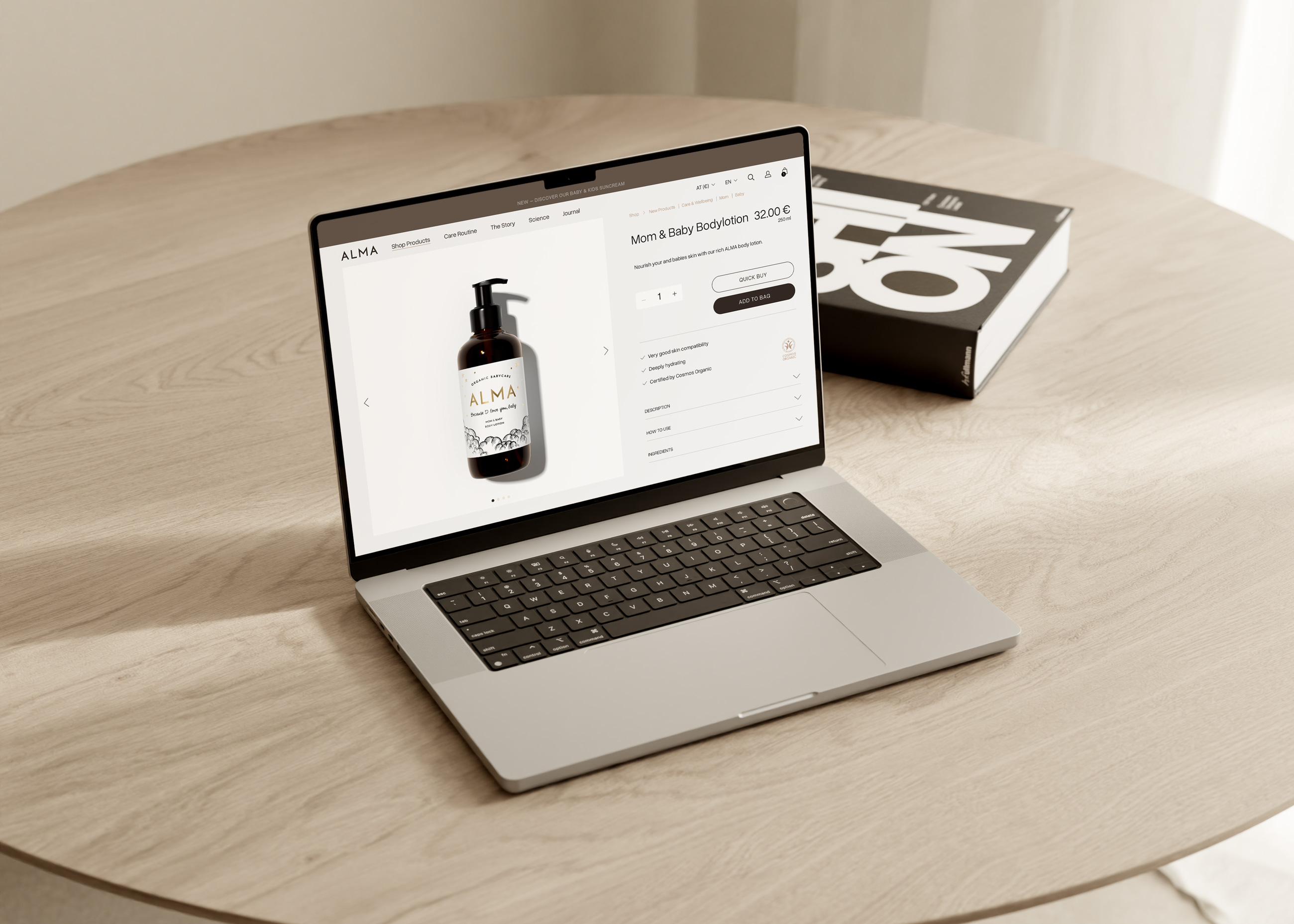 Alma Case dargestellt auf einem Macbook